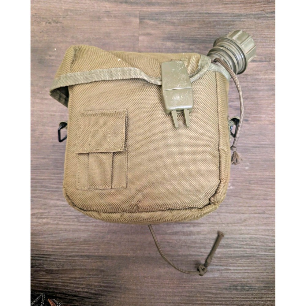 USGI Olive Drab Military Canteen with Cover/Carrier & Cap - Militaria